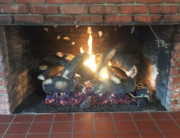 Fireplace with Gas Logs Fireplace with Gas Logs