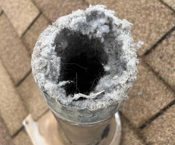 Dryer Vent with Lint