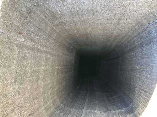 Stock photo after resurface-C and C Chimney Flue after resurfacing the liner